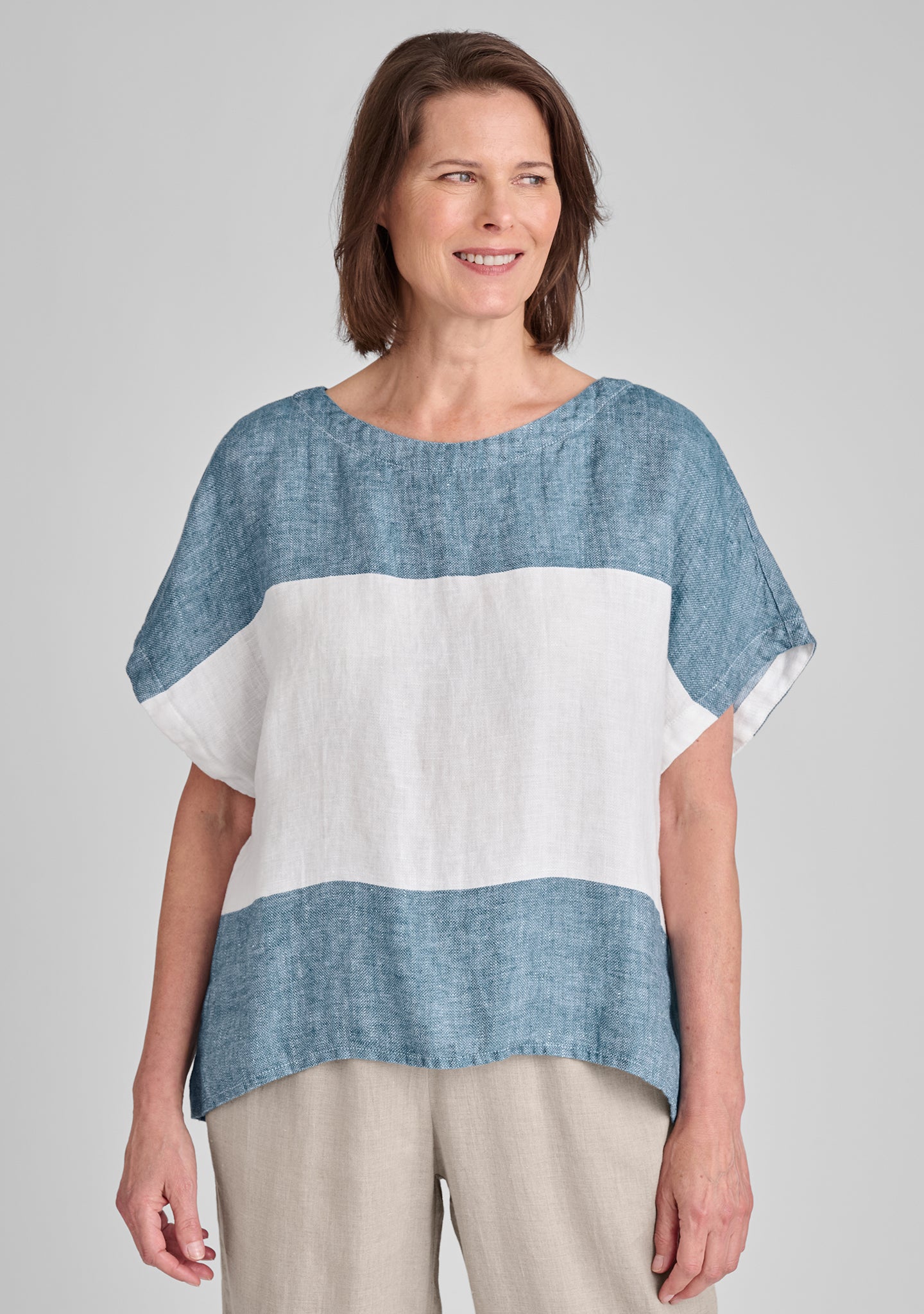 Back Slit Tee - Linen Shirt