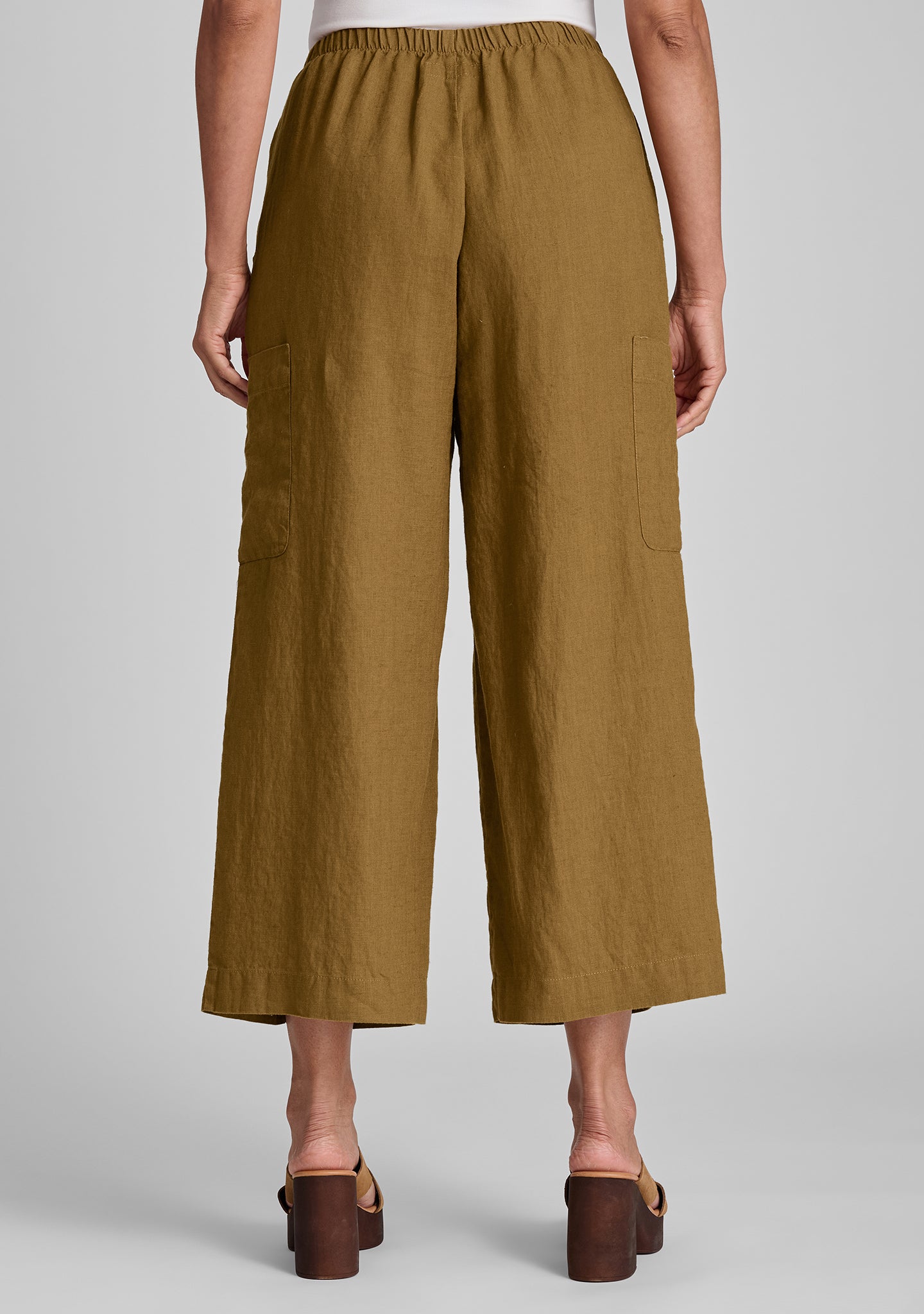 Modern Flood - Linen Pants With Elastic Waist