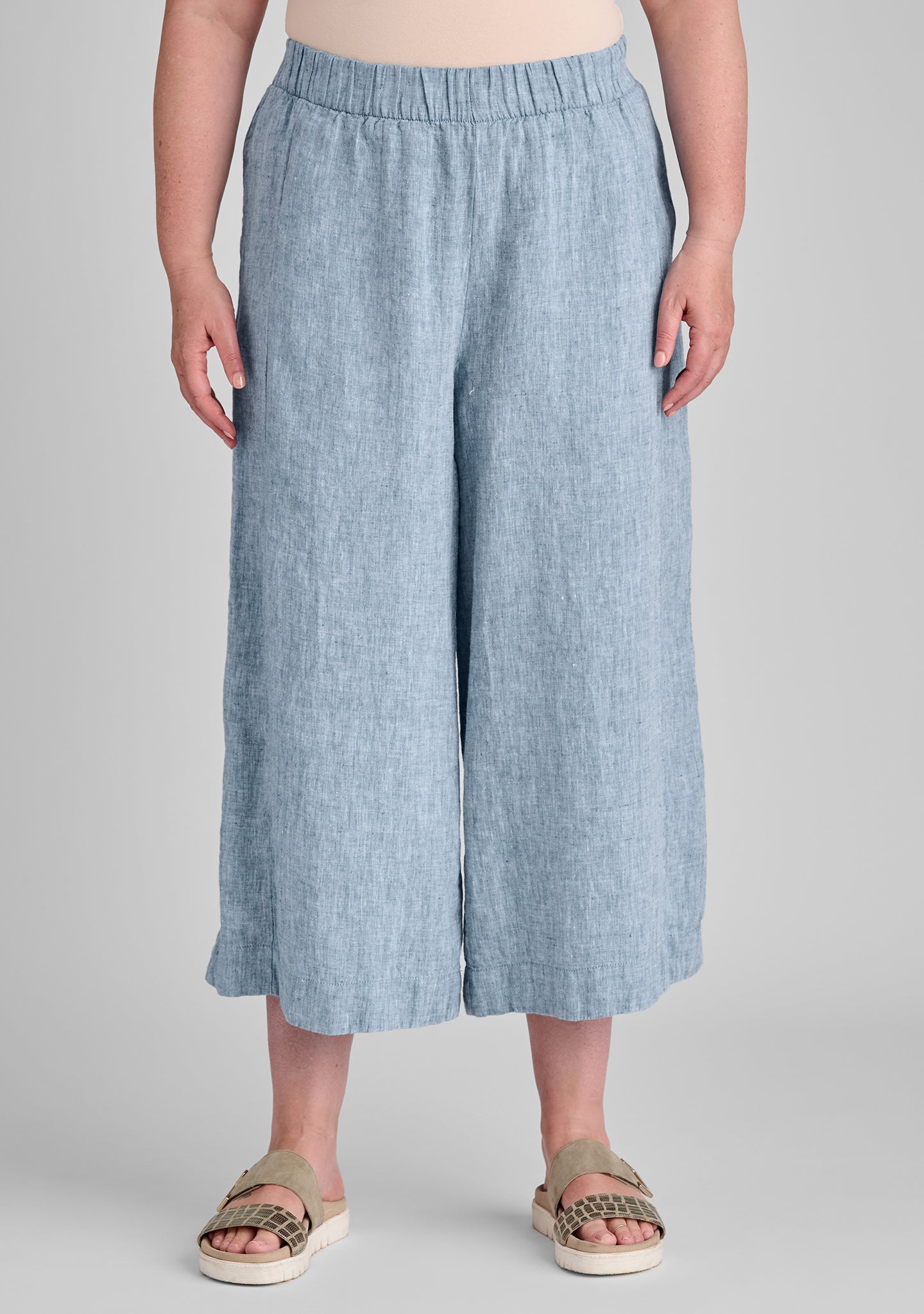 Panel Pant - Linen Pants With Elastic Waist