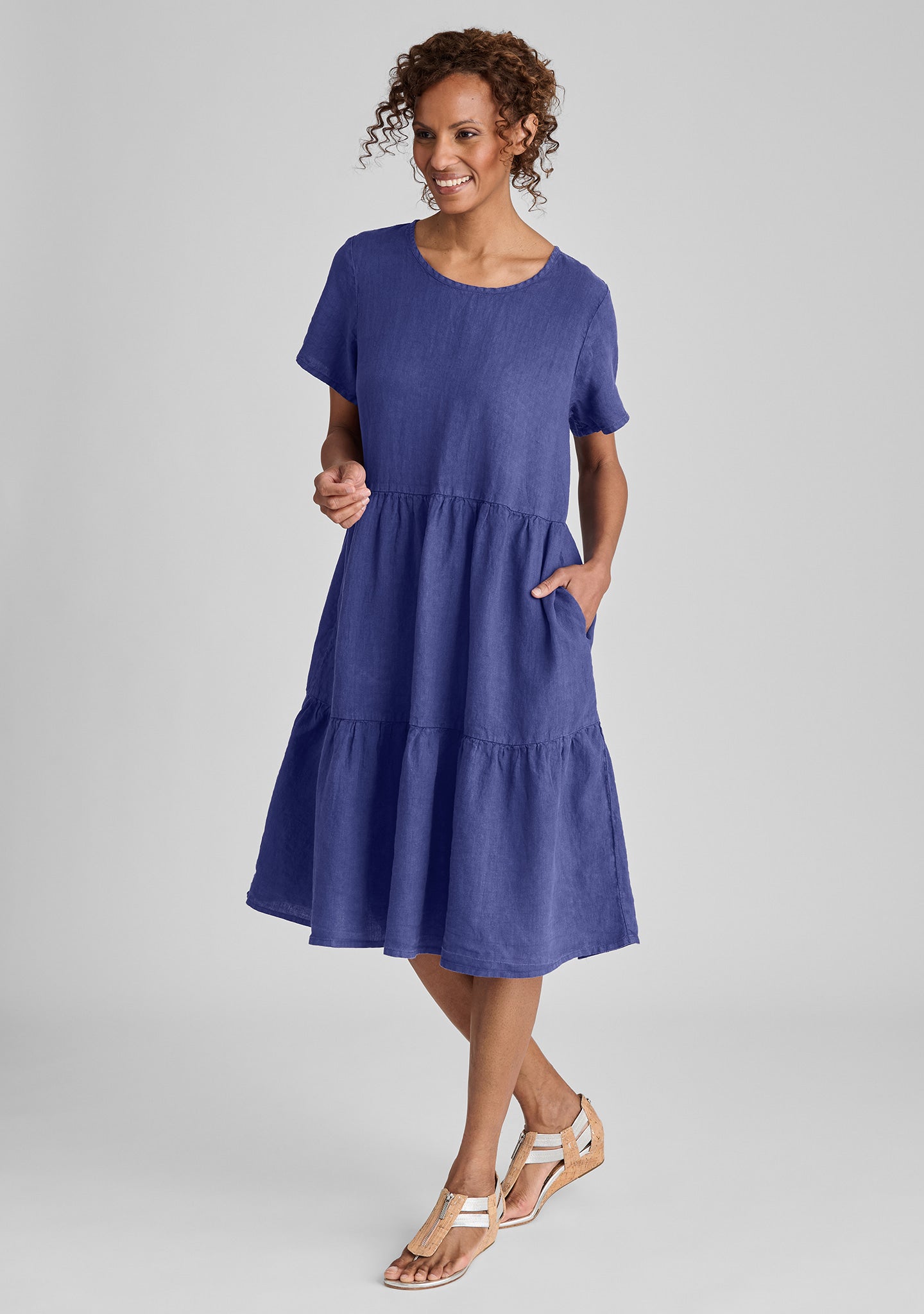 Ruthie's Dress - Short Sleeve Linen Dress